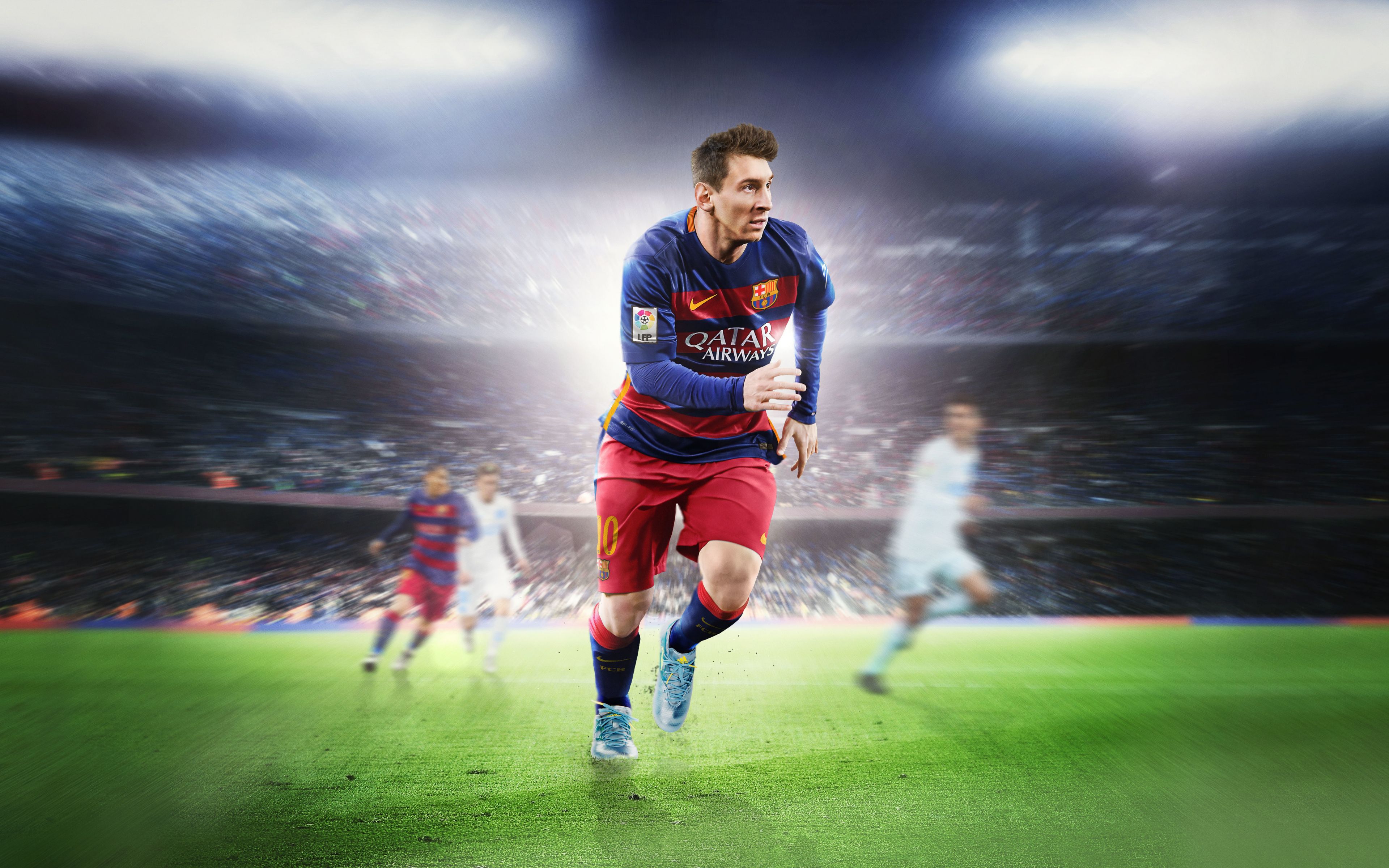 Download 3840x2400 wallpaper lionel messi, footballer, fifa ea sports, video game, 4k, ultra HD 16: widescreen, 3840x2400 HD image, background, 1012