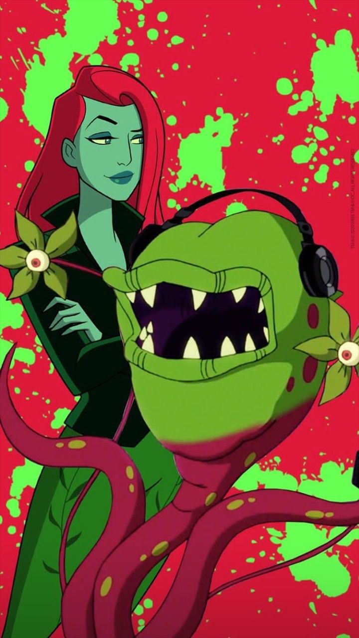 Poison Ivy and Frank the plant wallpaper. Poison ivy cartoon, Poison ivy, Poison ivy dc comics