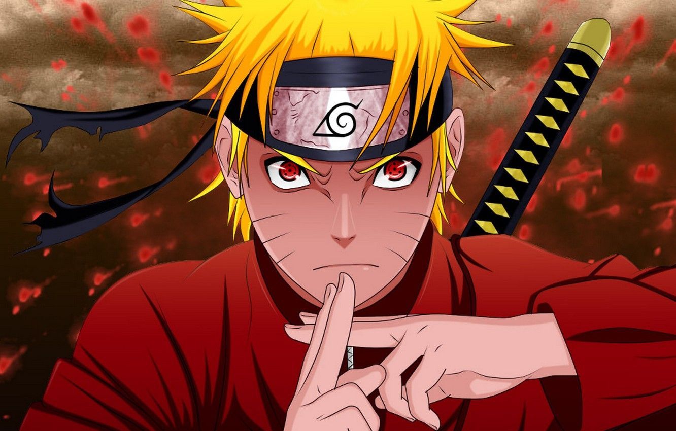 Naruto Glowing Eyes Colorful Desktop Wallpaper - Naruto Wallpaper