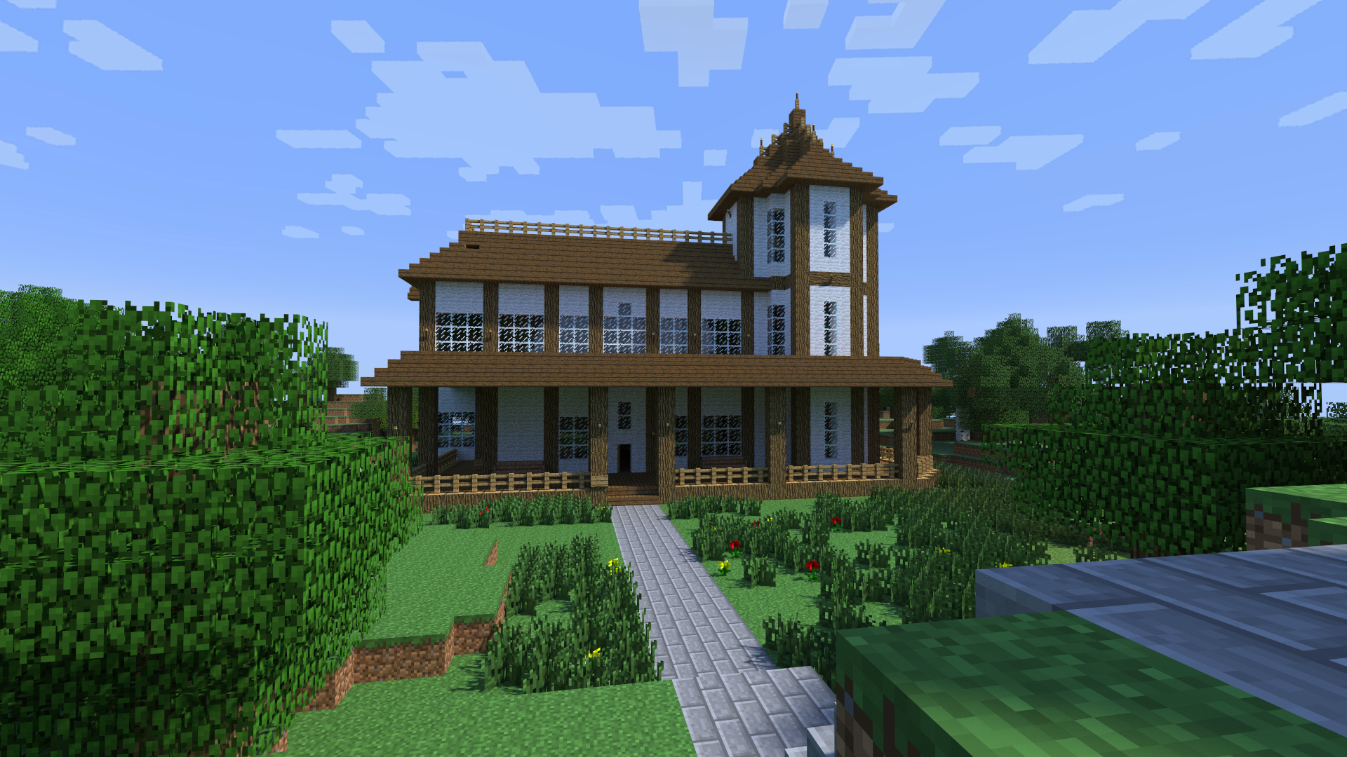 Minecraft House Wallpaper