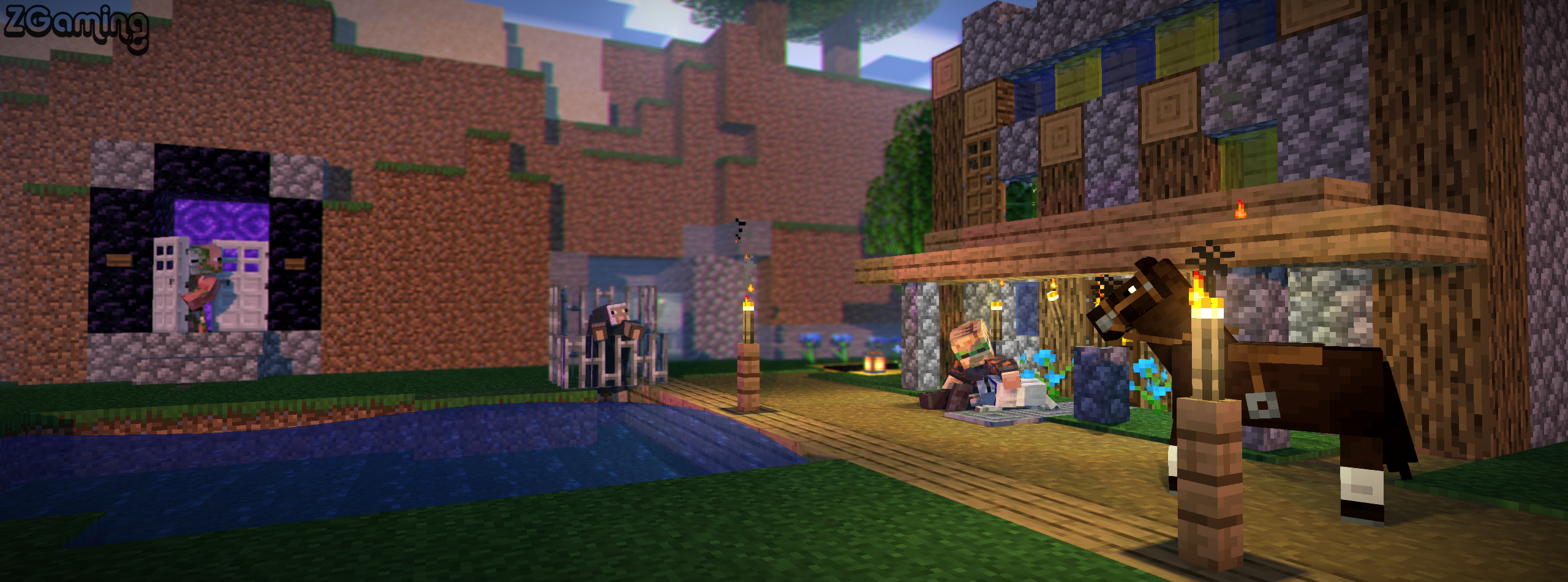 Minecraft House Wallpaper