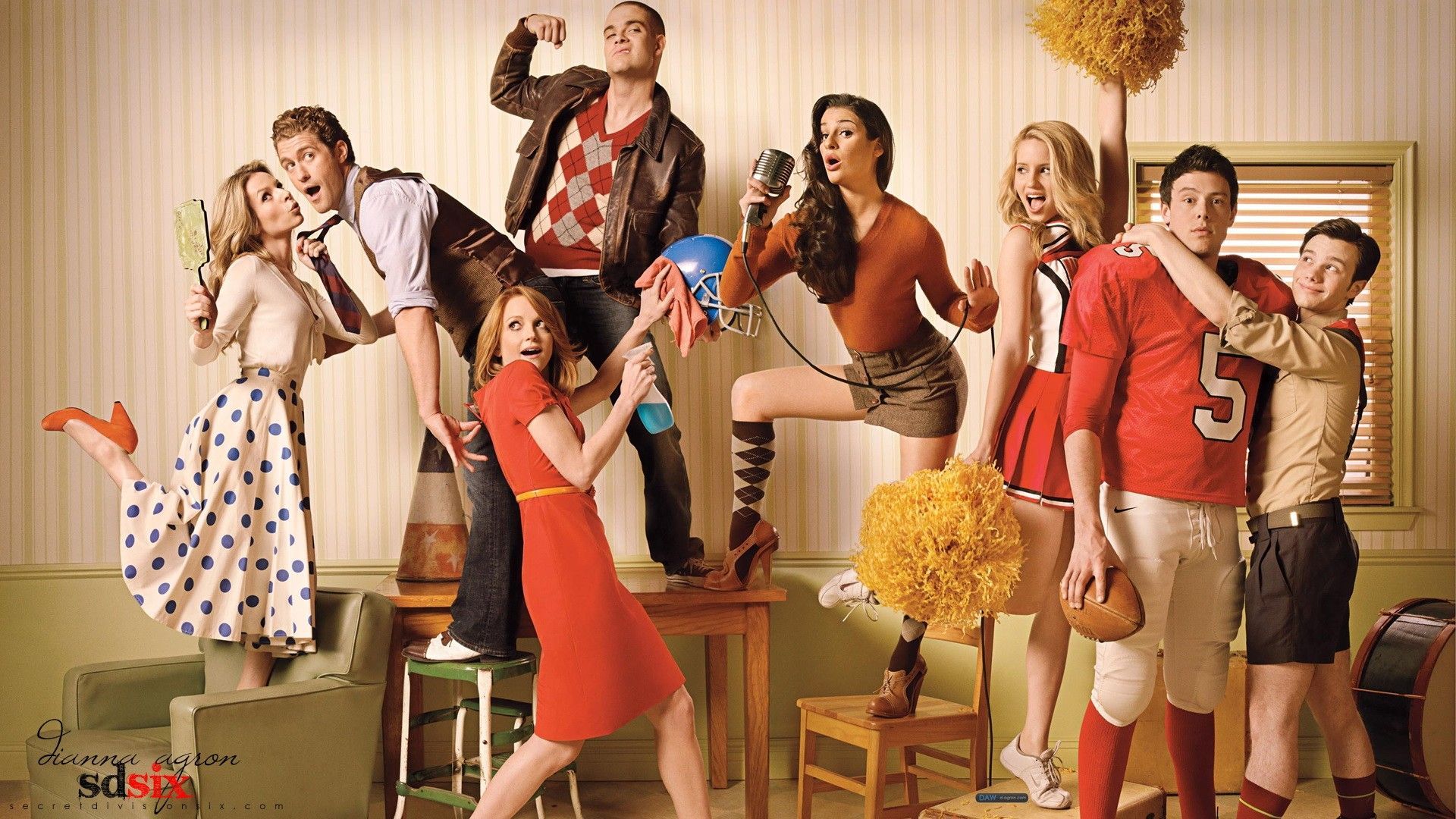 Glee #MarkSalling #LeaMichele #DiannaAgron #CoryMonteith. Glee cast, Glee, Glee season 1