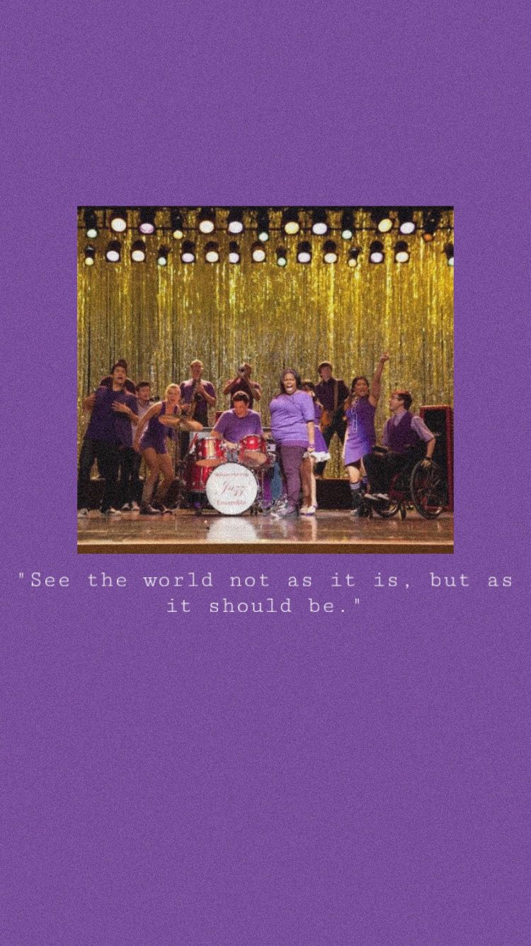 Glee Aesthetic Wallpaper Purple. Glee, Glee quotes, Glee memes