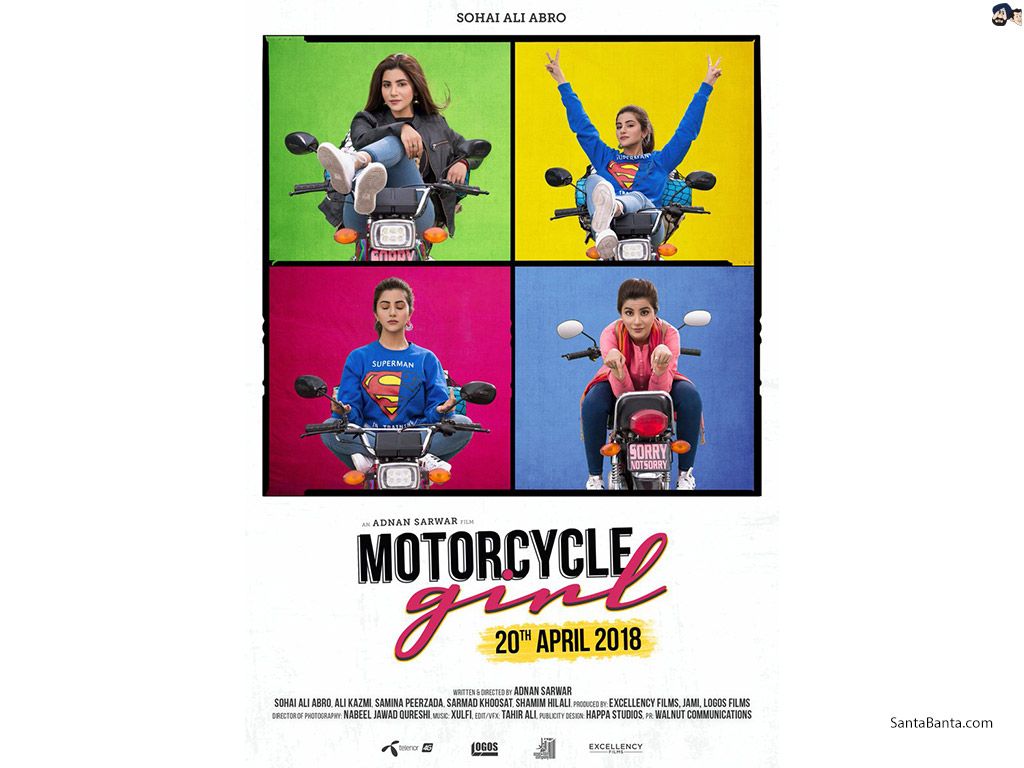Poster of Urdu movie, Motorcycle Girl