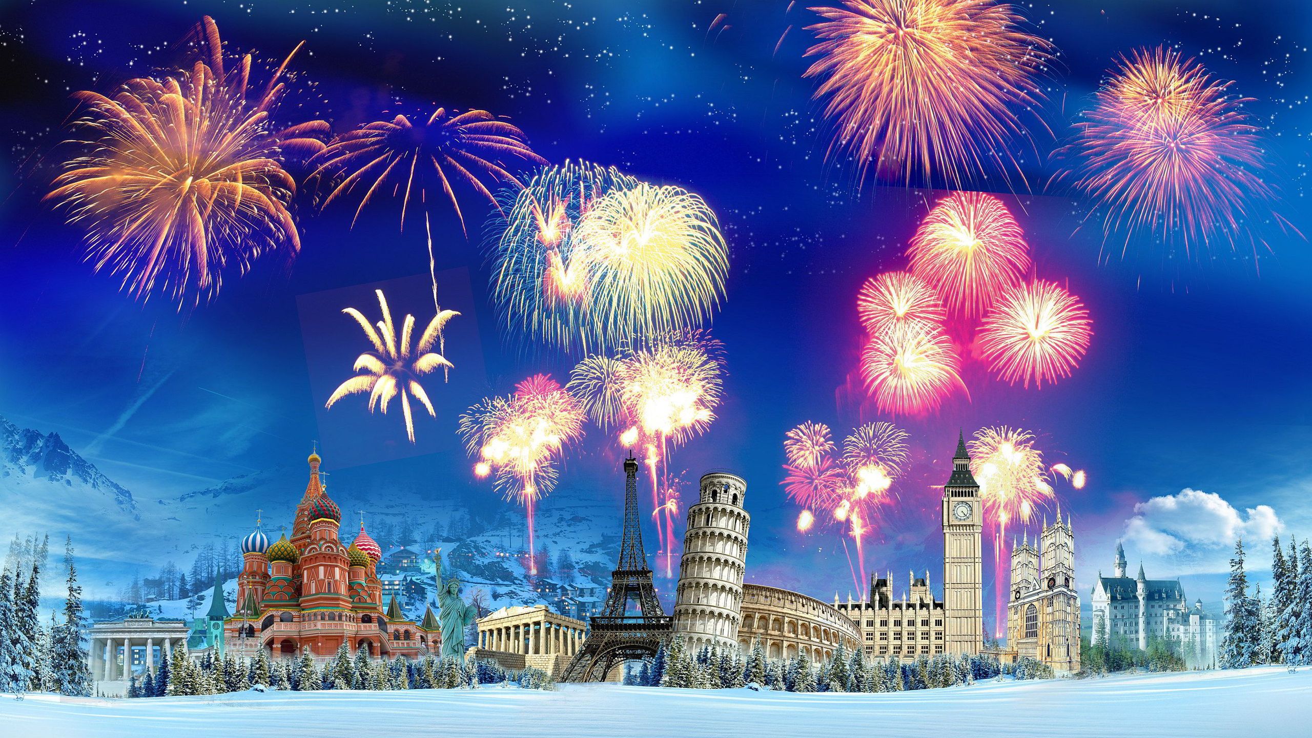 New Year Celebrations In All Over World HD Happy New Year 2021 Wallpaper