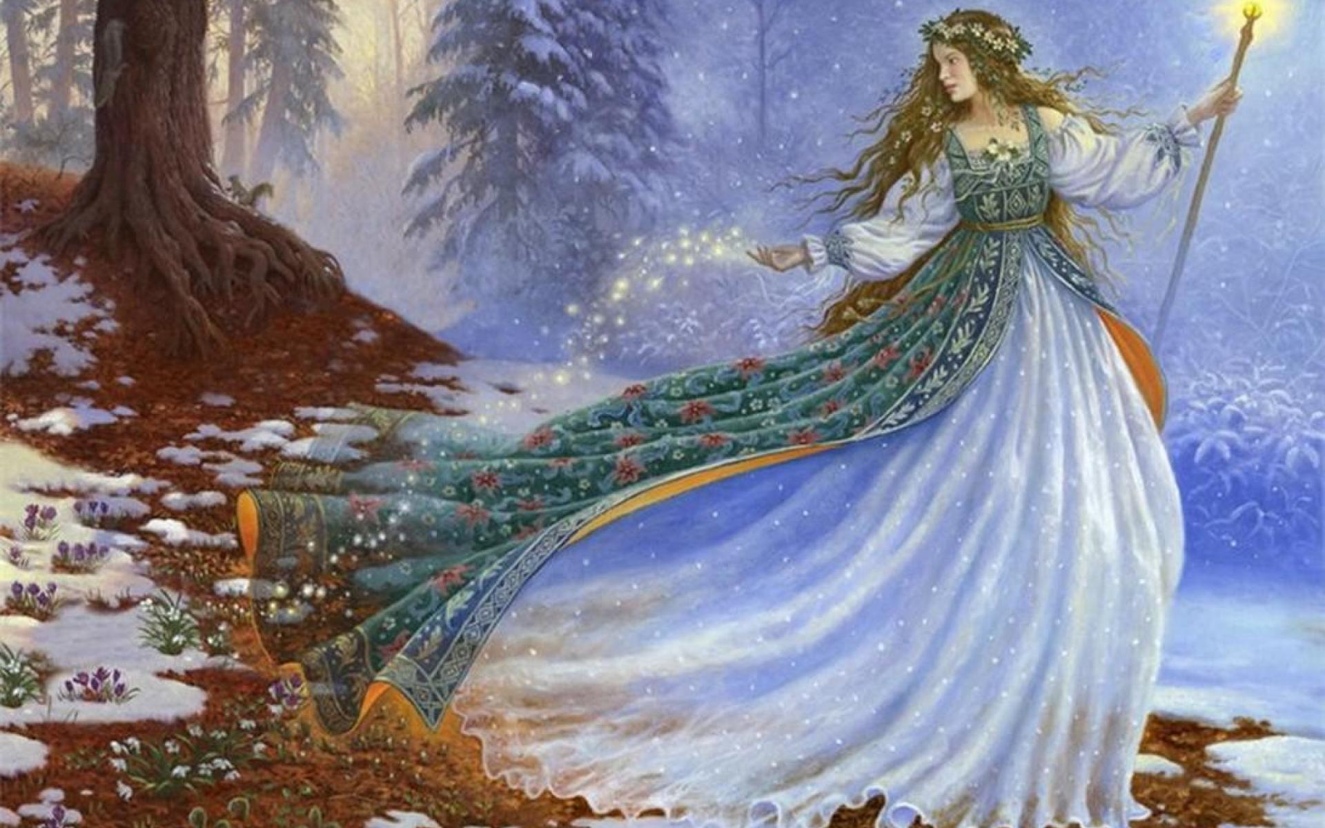 Winter Fairy Wallpaper Free Winter Fairy Background