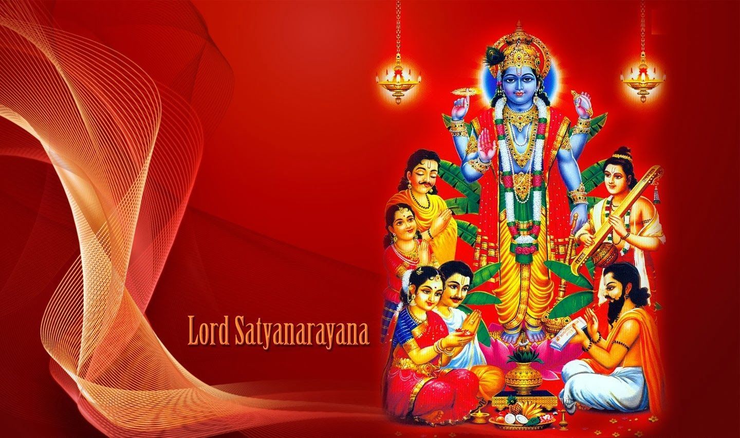 Lord Satyanarayan Photo - Large - Rudraksha Ratna