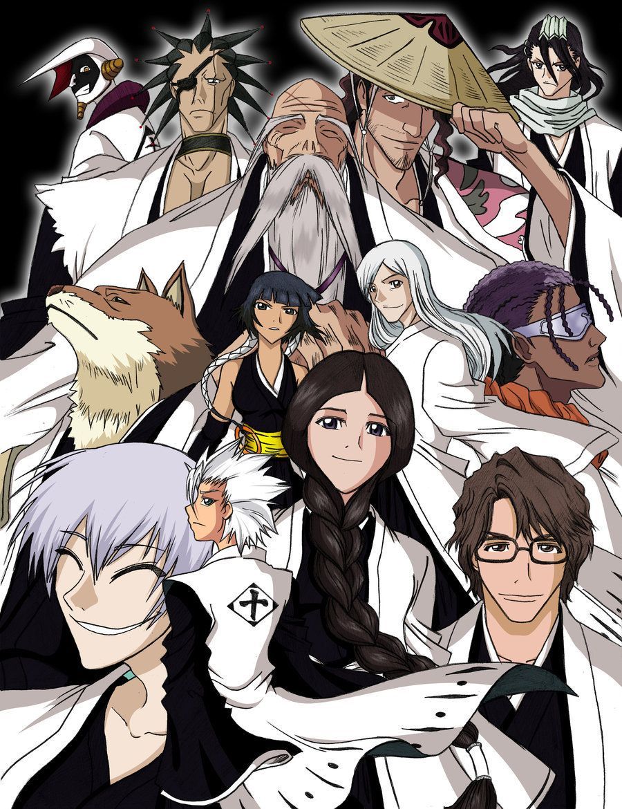 The Gotei 13 Captains. Bleach captains, Bleach anime, Bleach manga
