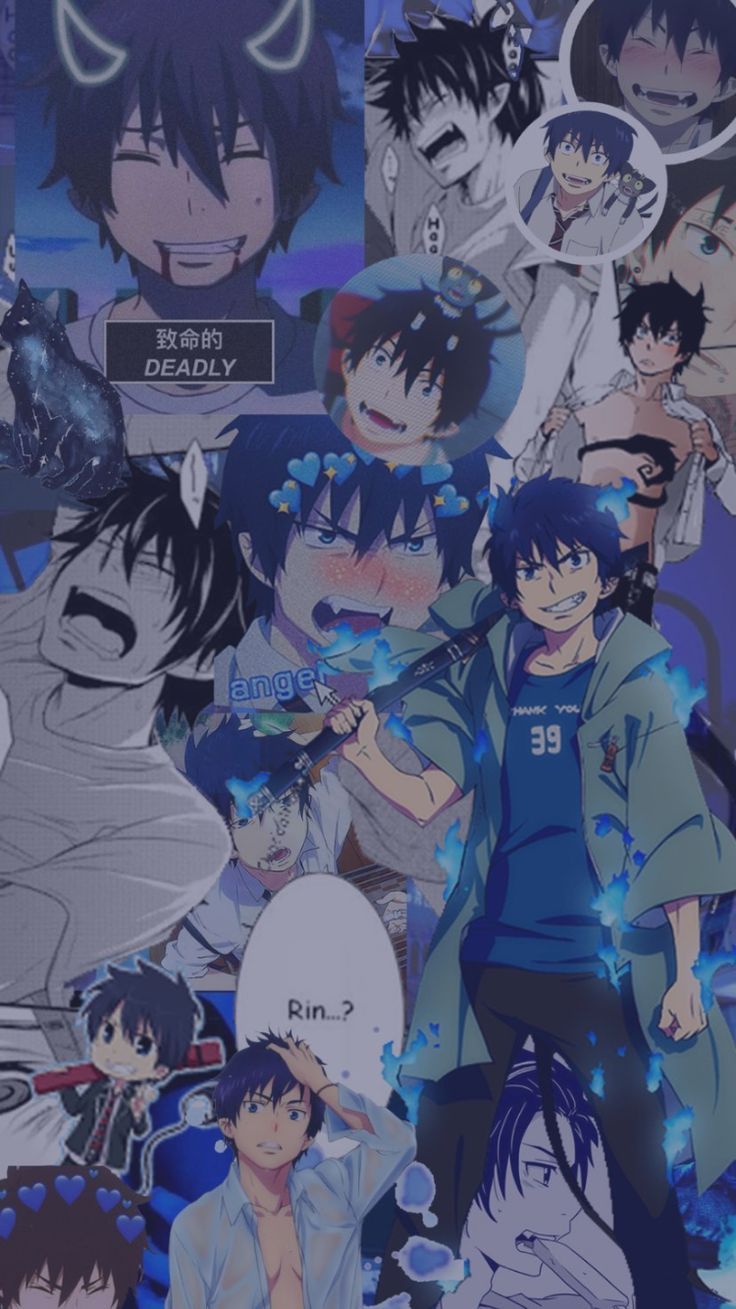 Anime Wallpaper Background Dark. Blue anime, Blue exorcist anime, Exorcist anime