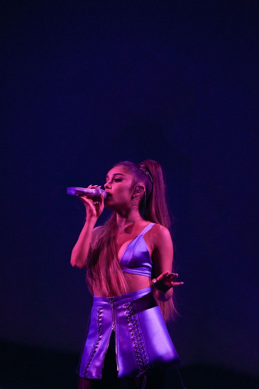 Wallpaper, Ariana Grande, And Lockscreen Image Grande Sweetener Tour Purple Outfit HD Wallpaper