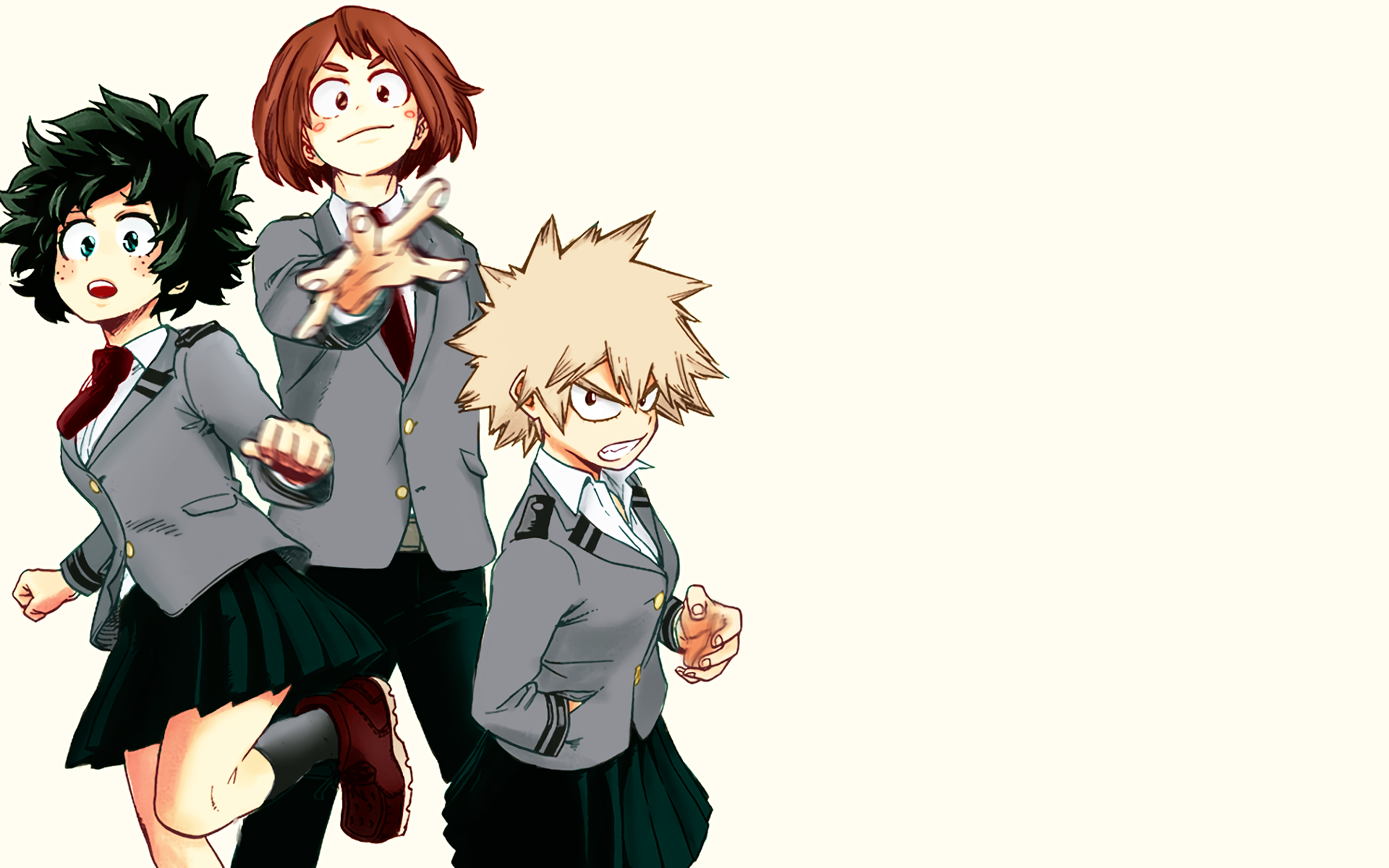 Izuku Midoriya Katsuki Bakugou Ochaco Uraraka Wallpaper:1920x1200