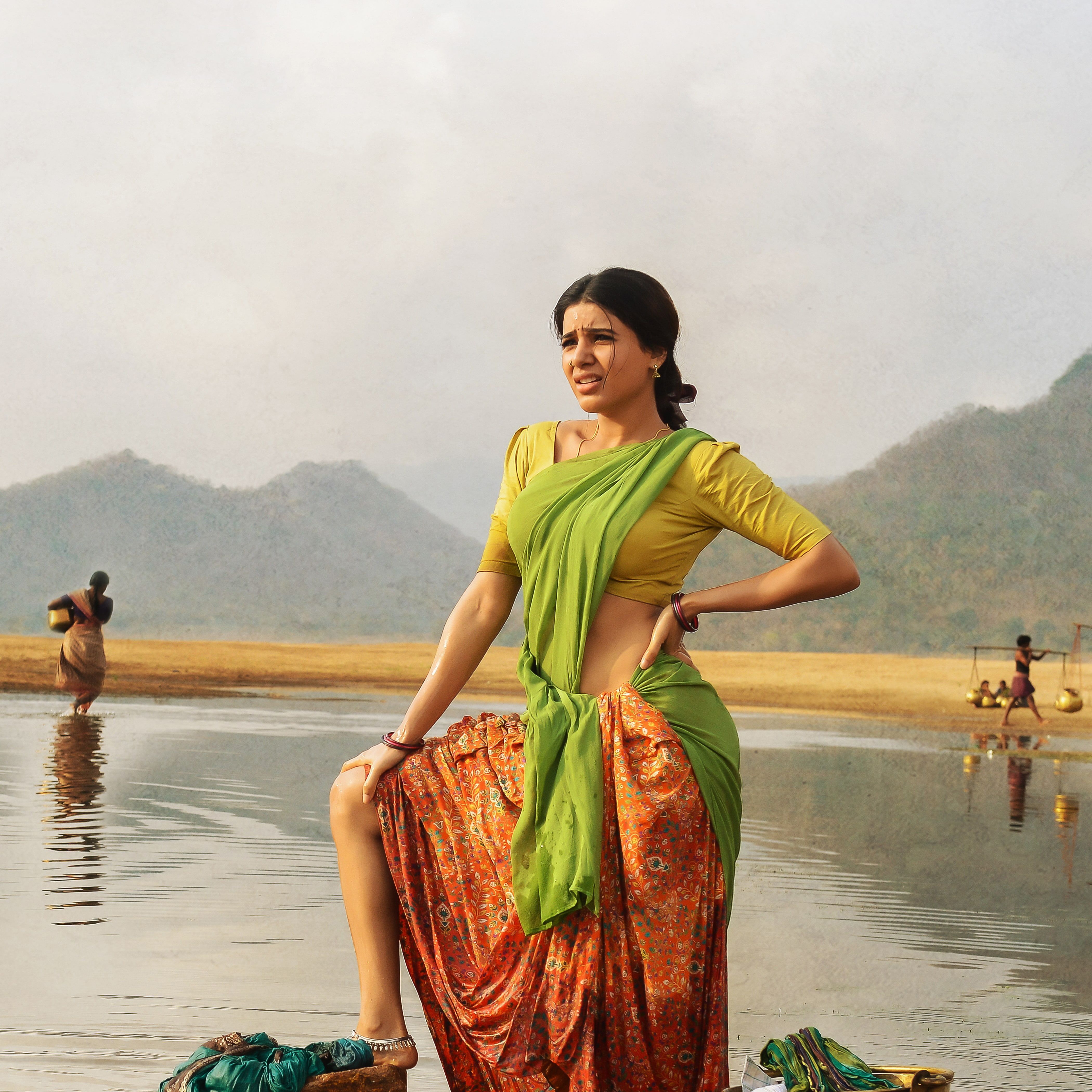 women's yellow crop top #Samantha #Rangasthalam #HD K K #wallpaper #hdwallpaper #desktop. Samantha, Indian film actress, Yellow crop top