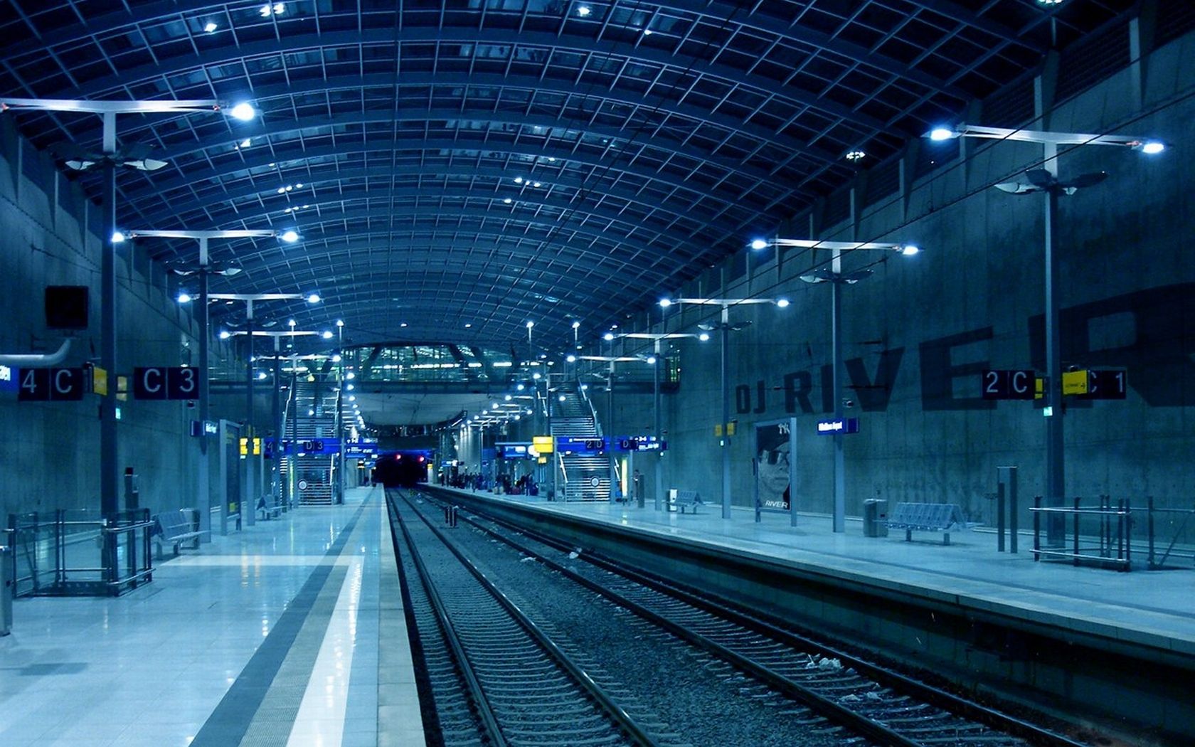 Train Station At Night HD Wallpaper