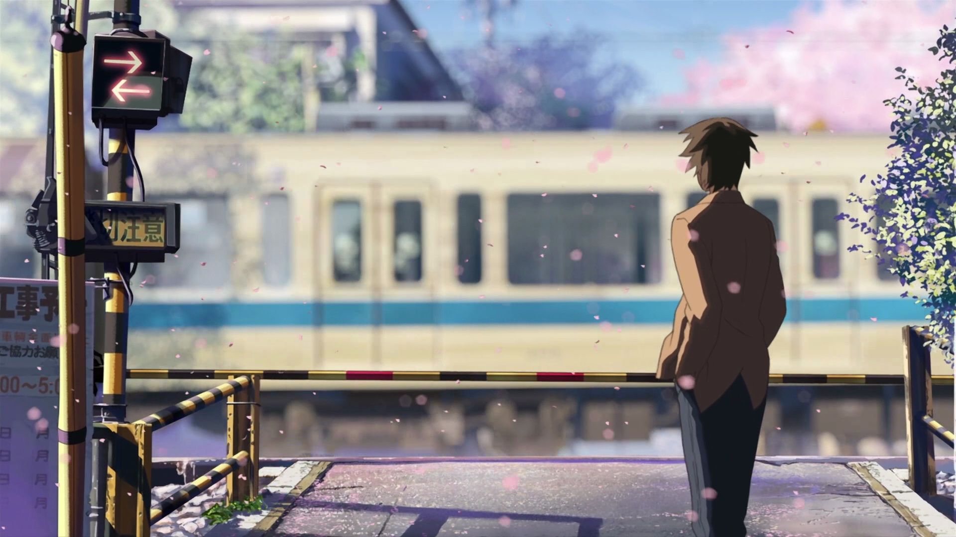 Anime Train Station Scenery HD Wallpaperx1080