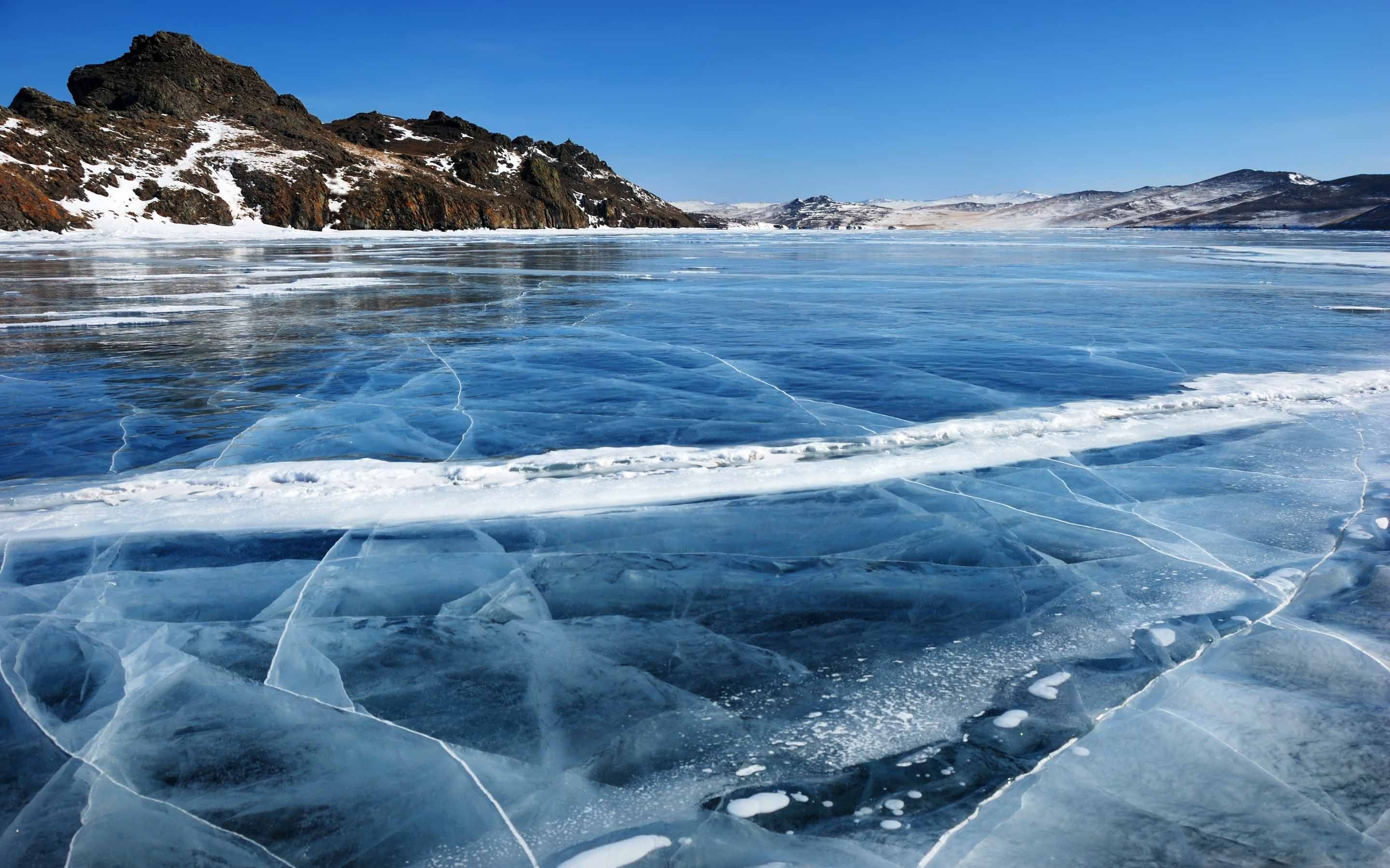 Baikal Lake Frozen Winter MacBook Air Wallpaper Download