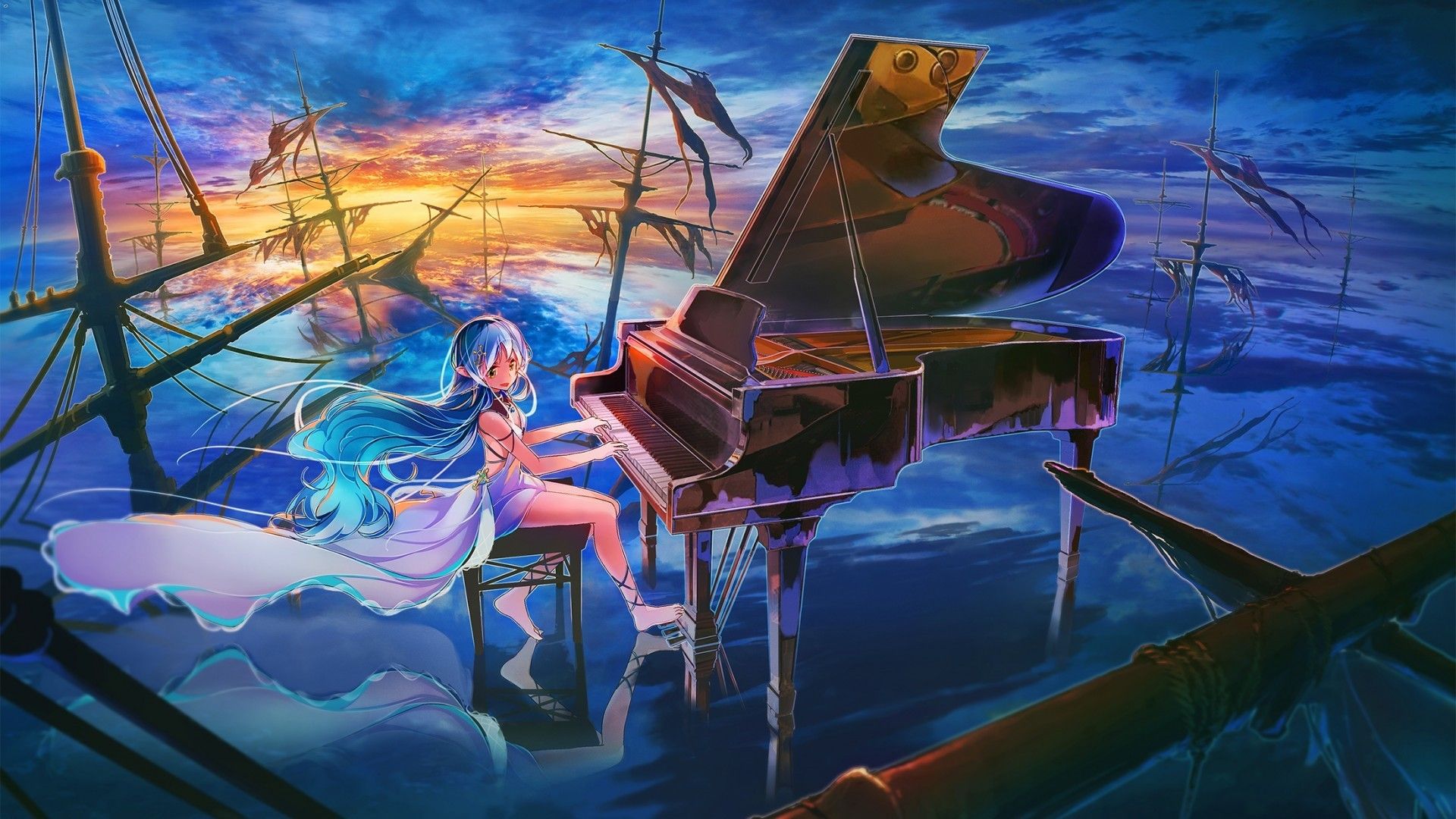 Piano anime HD wallpapers  Pxfuel