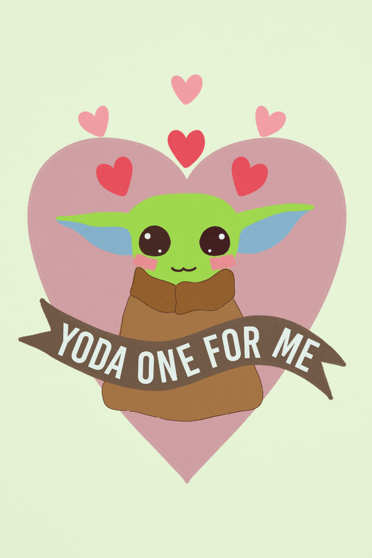 valentines day card, funny valentines card for him, baby yoda gift, the mandalorian Card, star wars card, anniversary card. Starwars valentines cards, Valentines cards, Funniest valentines cards