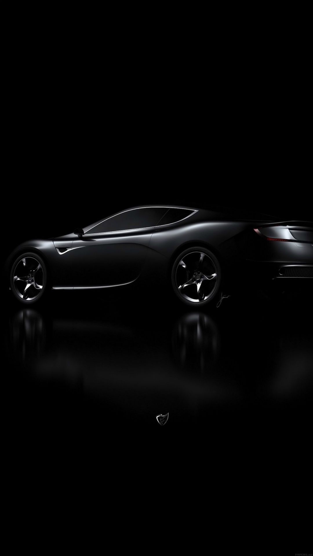 Aston Martin Black Car Dark iPhone 8 Wallpaper