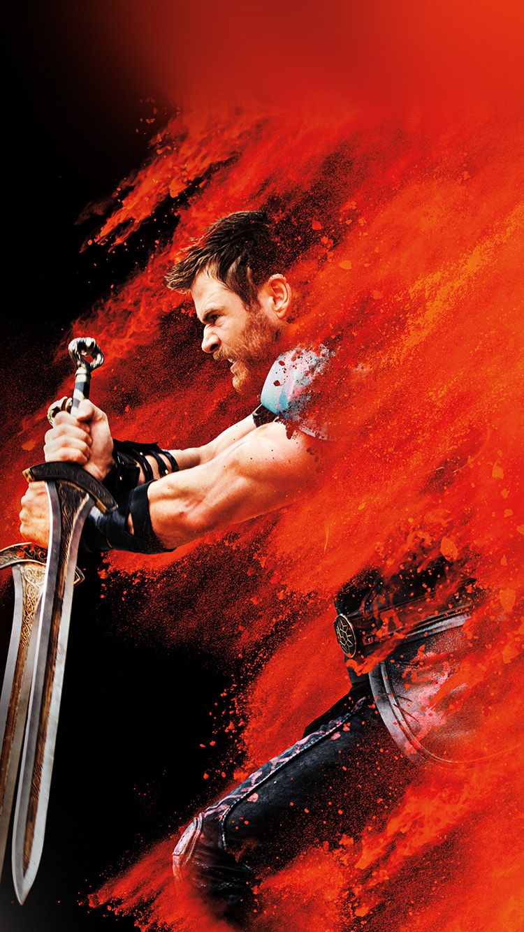 Thor Ragnarok Red Film Marvel Hero Art Illustration Wallpaper