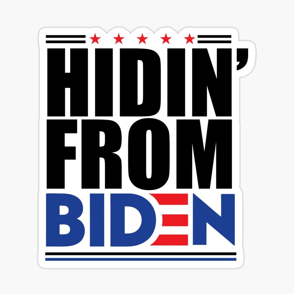 HIDIN FROM BIDEN Hiding Funny Joe Democratic campaign Greeting Card