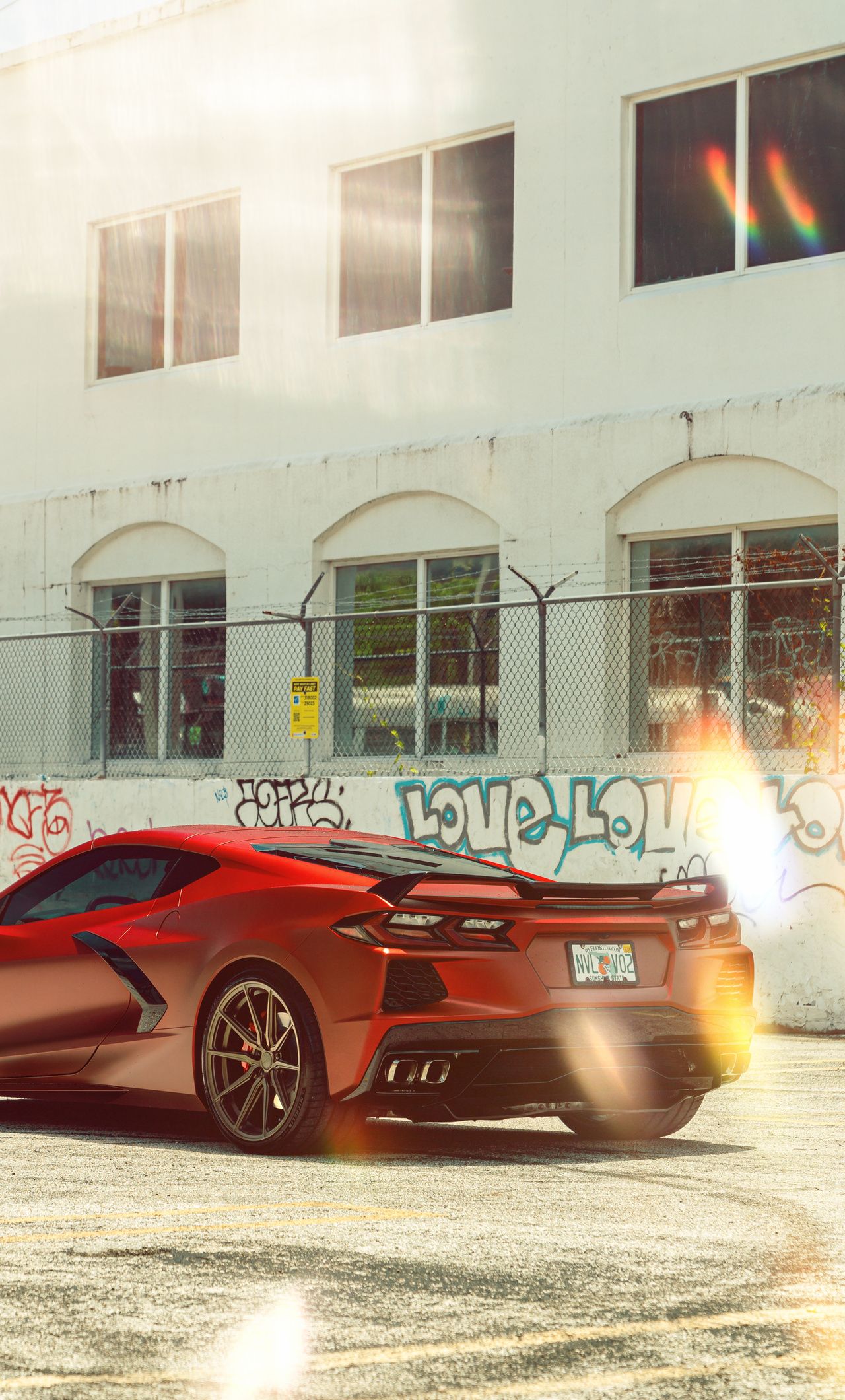 Vossen Beautiful Wrapped Corvette C8 Rear 8k iPhone HD 4k Wallpaper, Image, Background, Photo and Picture