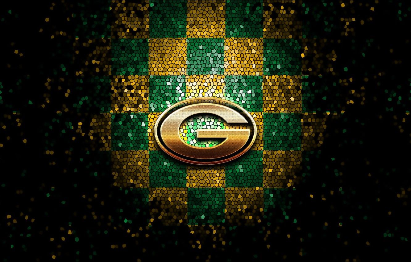 Wallpaper wallpaper, sport, logo, NFL, glitter, checkered, Green Bay Packers image for desktop, section спорт