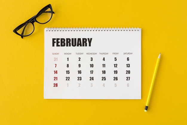 February 2021 calendar wallpaper