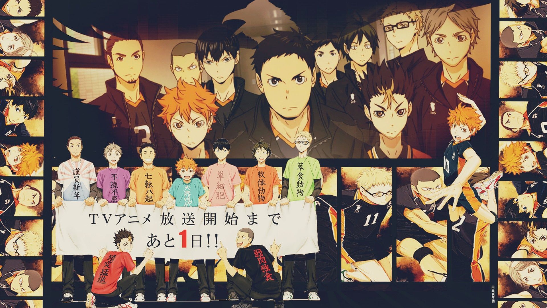 Anime Karasuno High Volleyball Team Haikyuu wallpapers.