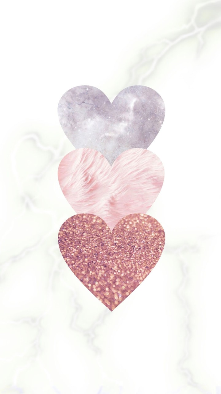 Corazones rose gold shared by Maleny Villarreal. Valentines wallpaper iphone, Valentines wallpaper, Flower phone wallpaper