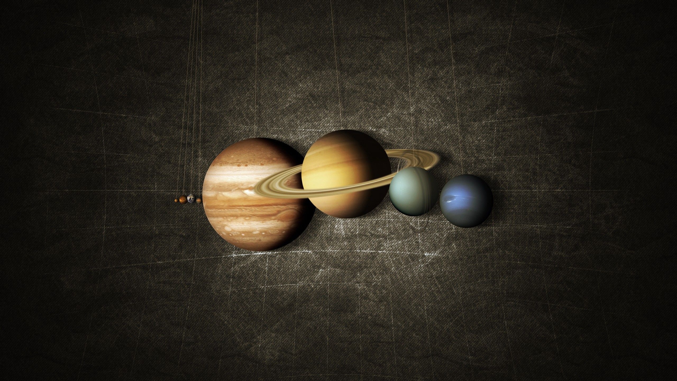 Space Universe Planet Mercury Venus Earth Mars Jupiter Saturn Uranus Neptune Digital Art Texture Wallpaper:2560x1440