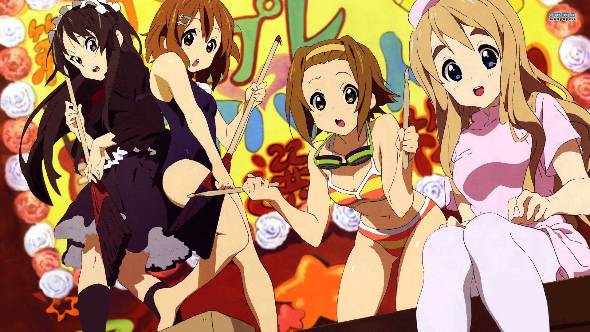 K On!, Mio Akiyama, Ritsu Tainaka, Tsumugi Kotobuki, Yui Hirasawa HD Wallpaper & Background • 21163 • Wallur
