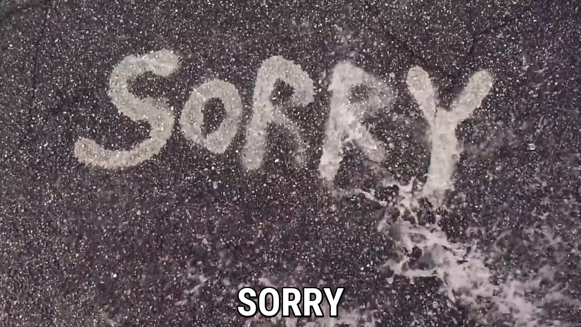 Sorry lyrics Justin Bieber song in image