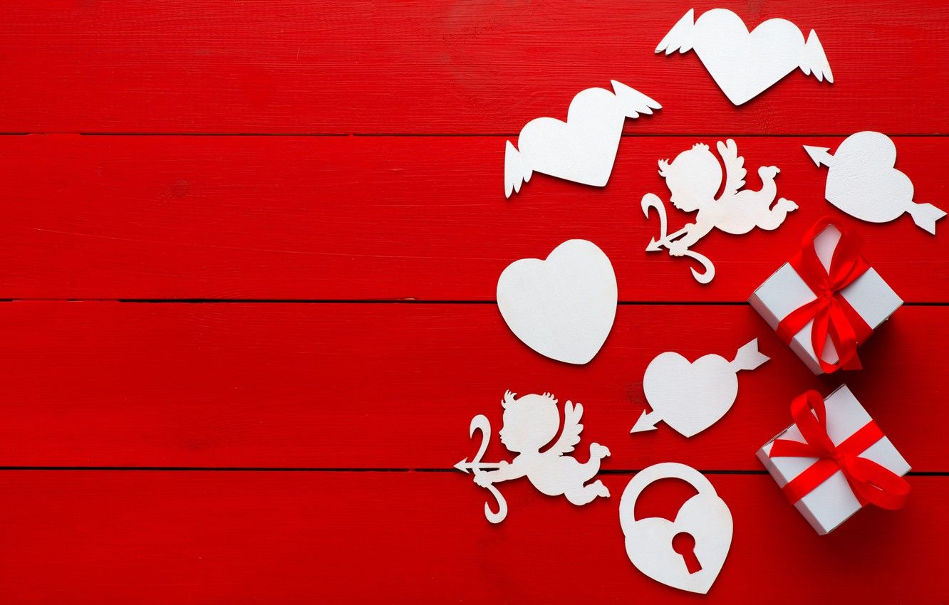 Wallpaper love, heart, gifts, hearts, love, heart, wood, romantic, Valentine's Day, gift image for desktop, section праздники