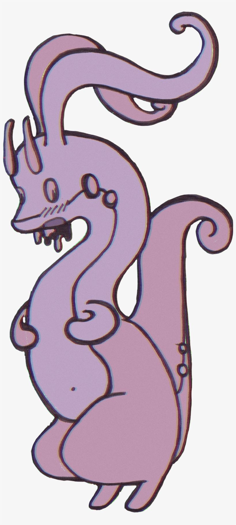 Fanart Pokemon Goodra Originalart Mysticker Purple PNG Download