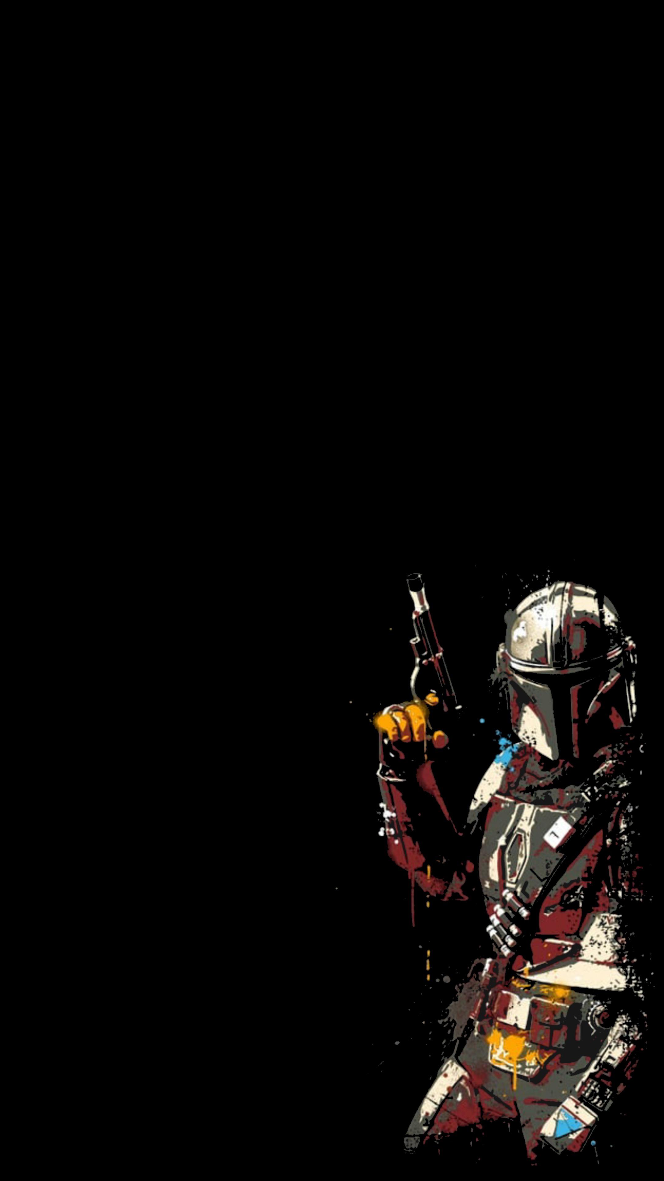 The Mandalorian wallpapers: OLED iPhone screens edition