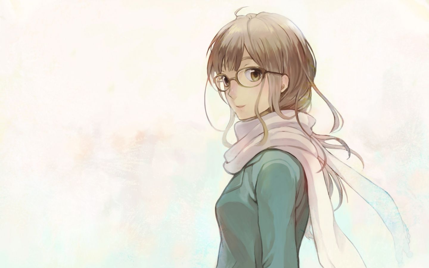 Desktop Wallpaper Cute Anime Girl, Glasses, Blonde, Art, HD Image, Picture, Background, Cmsqlk