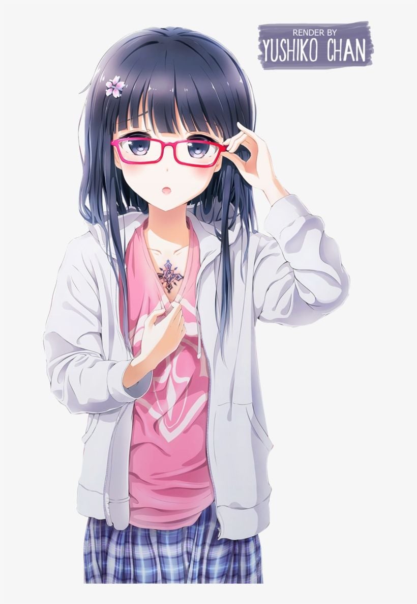 Cute Anime Girl with Glasses 4K Wallpaper iPhone HD Phone #4030f