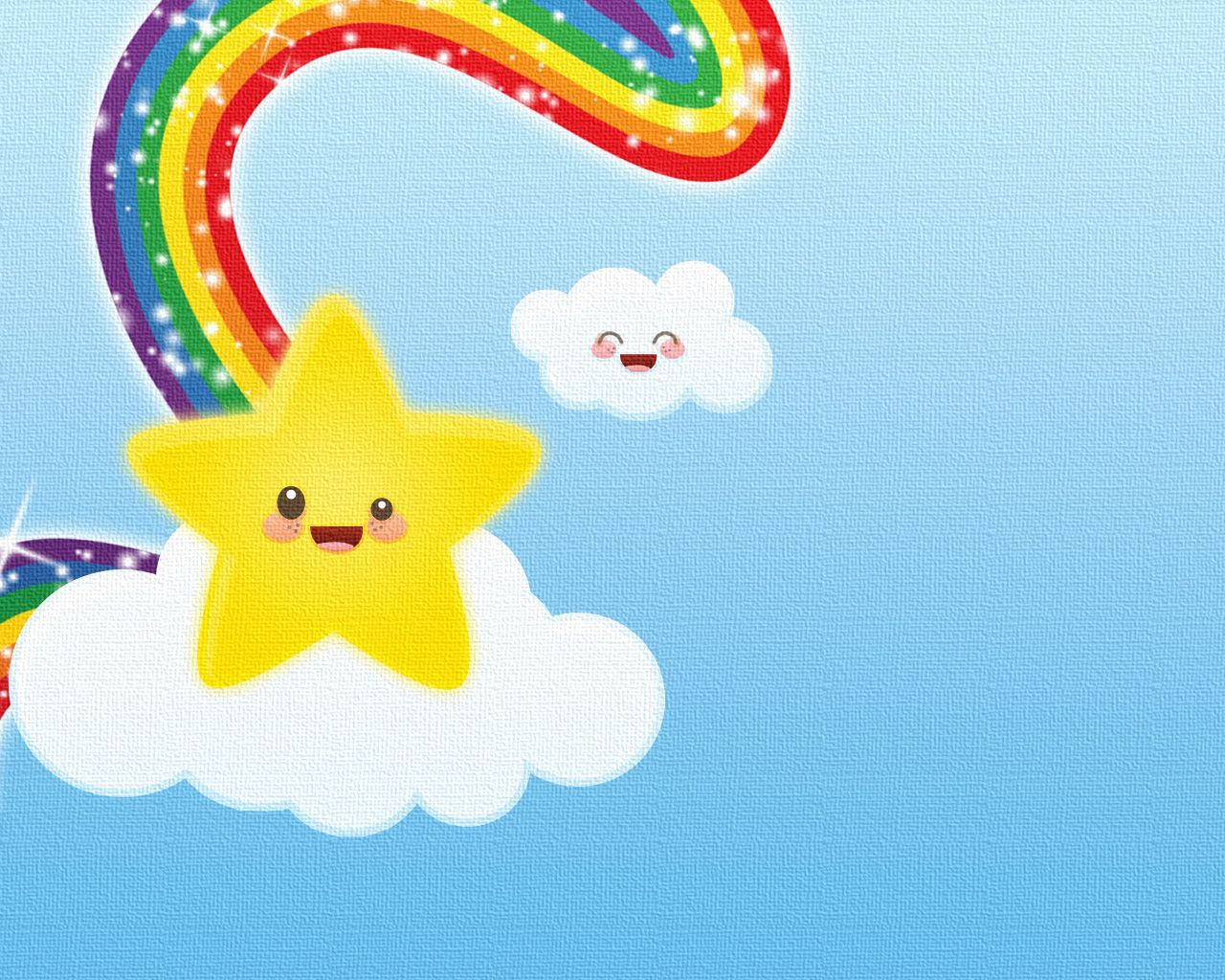 Kawaii Wallpaper: Rainbow Star. Kawaii cute wallpaper, Cute wallpaper, Rainbow cartoon
