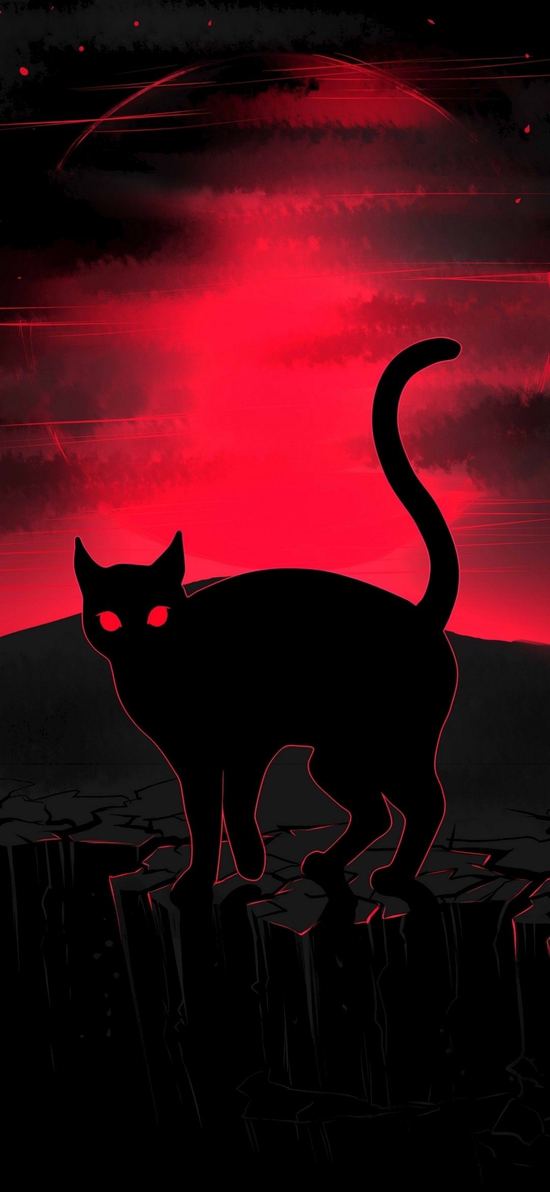 Black Cat Darkness iPhone HD Lock Screen Download ⋆ Traxzee