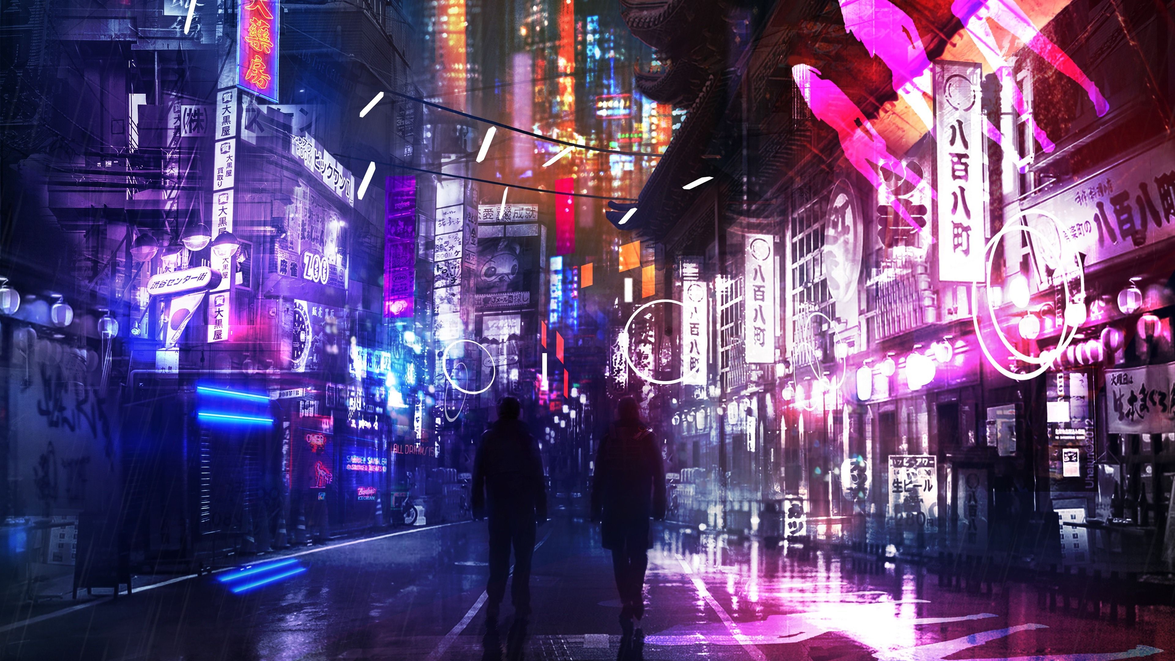 Anime Neon City Wallpaper Free Anime Neon City Background