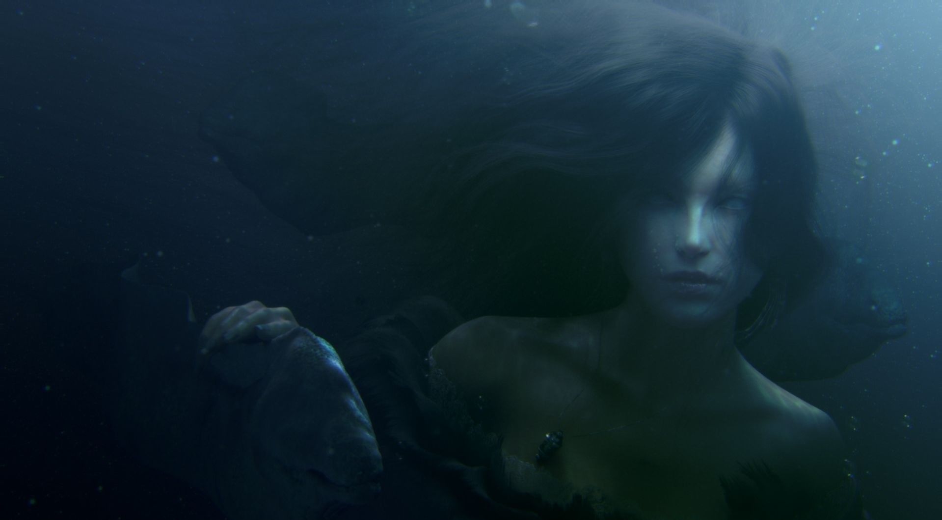 #fantasy art, #dark, #mermaids, #artwork, #underwater, wallpaper