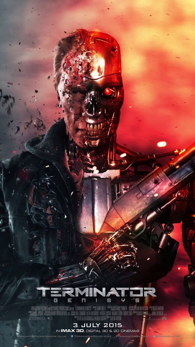 Terminator Genisys Poster 1500x2667. Terminator, Terminator genisys, Terminator movies