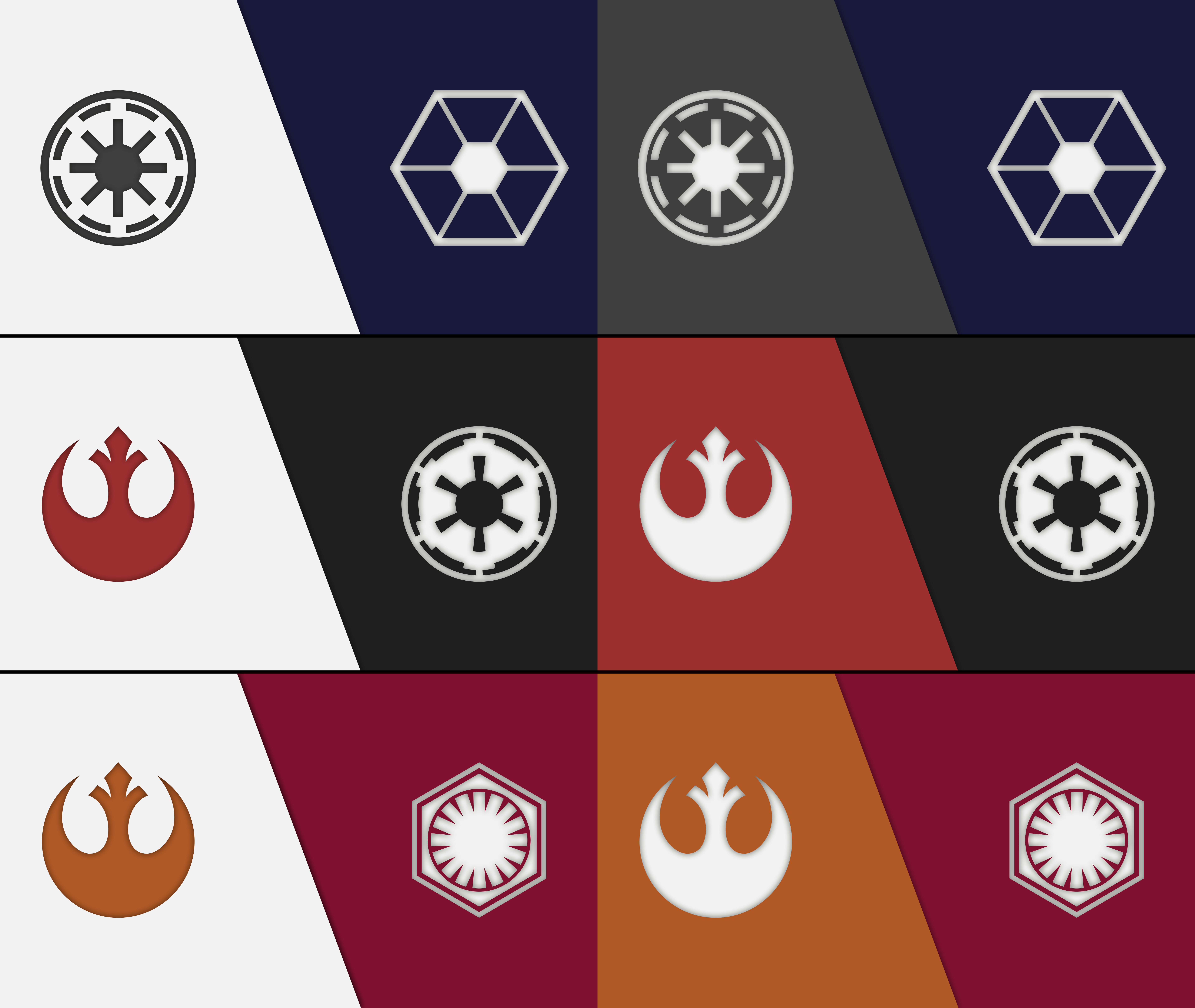 I made a collection of minimalist 4K Star Wars wallpaper with variants! (Mobile versions included)