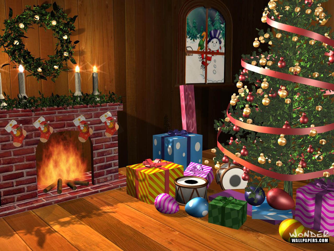 Background Free Desktop Wallpaper Christmas Scenes