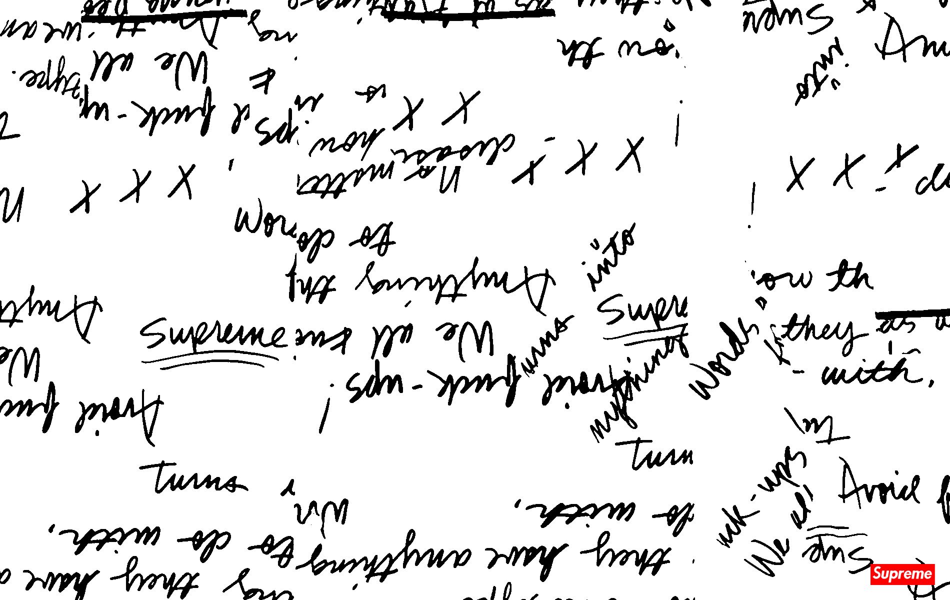 White Supreme iPhone Wallpaper