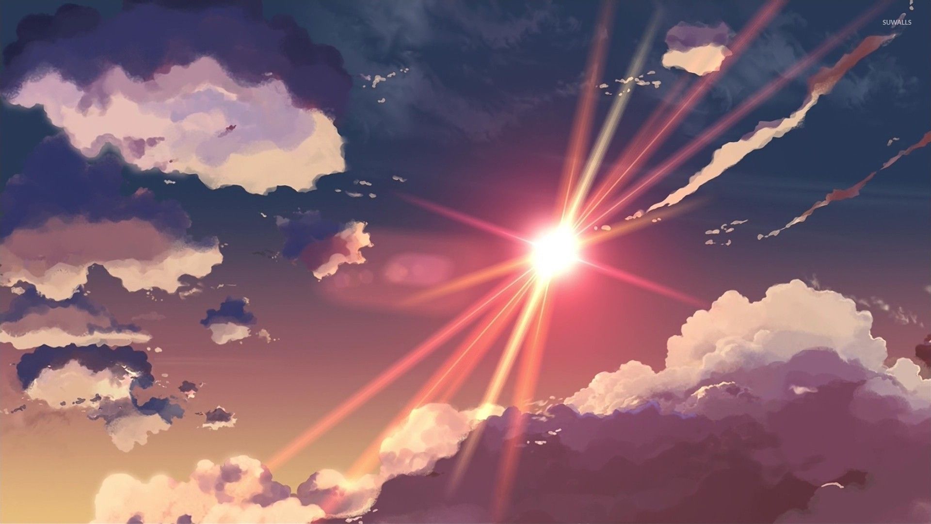 Sunset clouds in 5 Centimeters Per Second wallpaper wallpaper