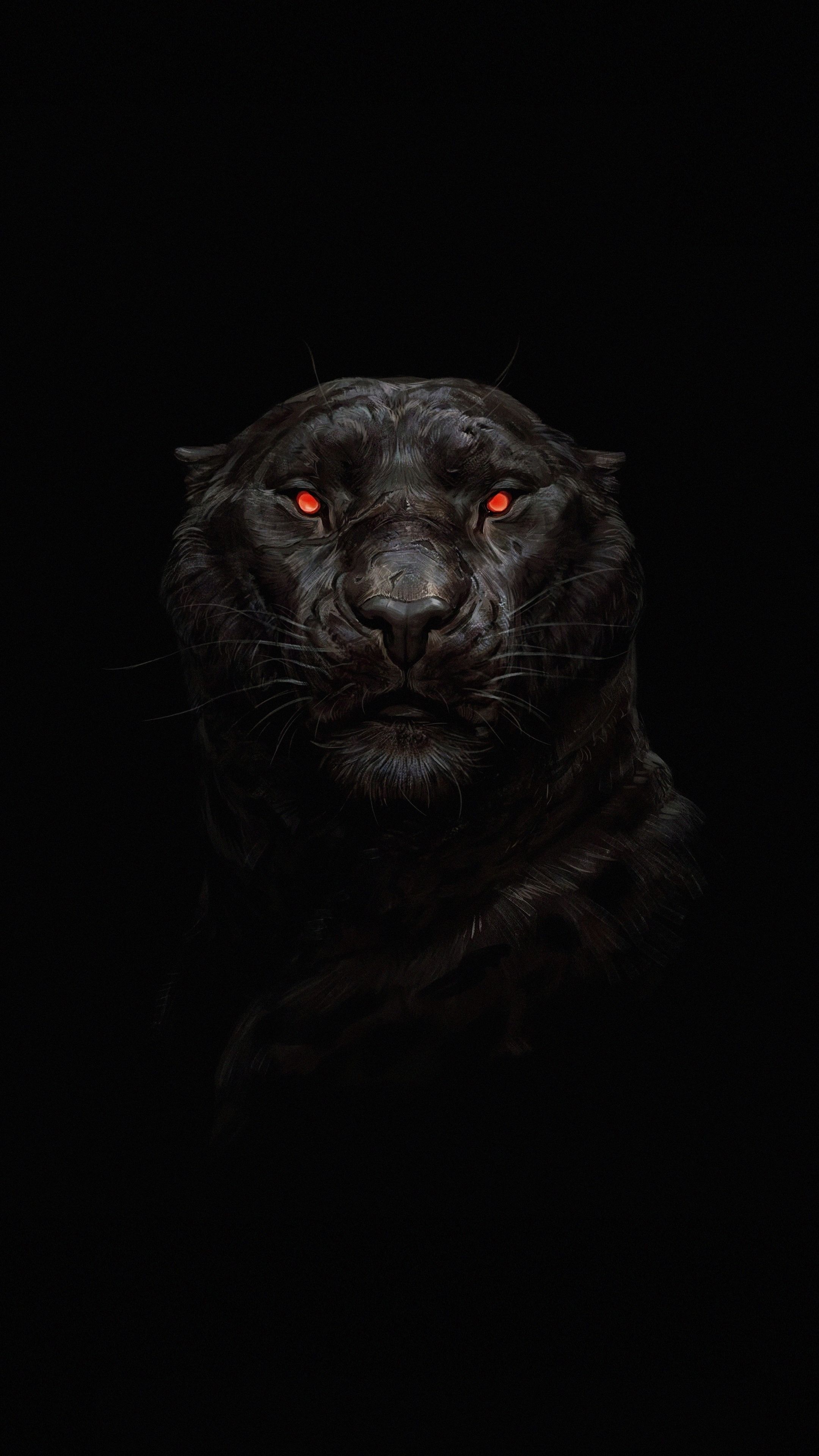 Tiger, glowing red eye, minimal, dark wallpaper. Jaguar animal, Black panther HD wallpaper, Animal wallpaper