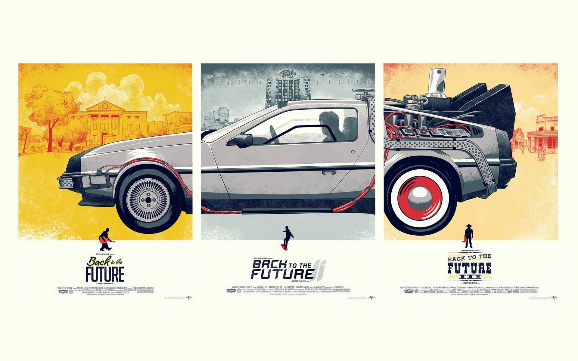 Back To The Future Trilogy Car Wallpaperx1200