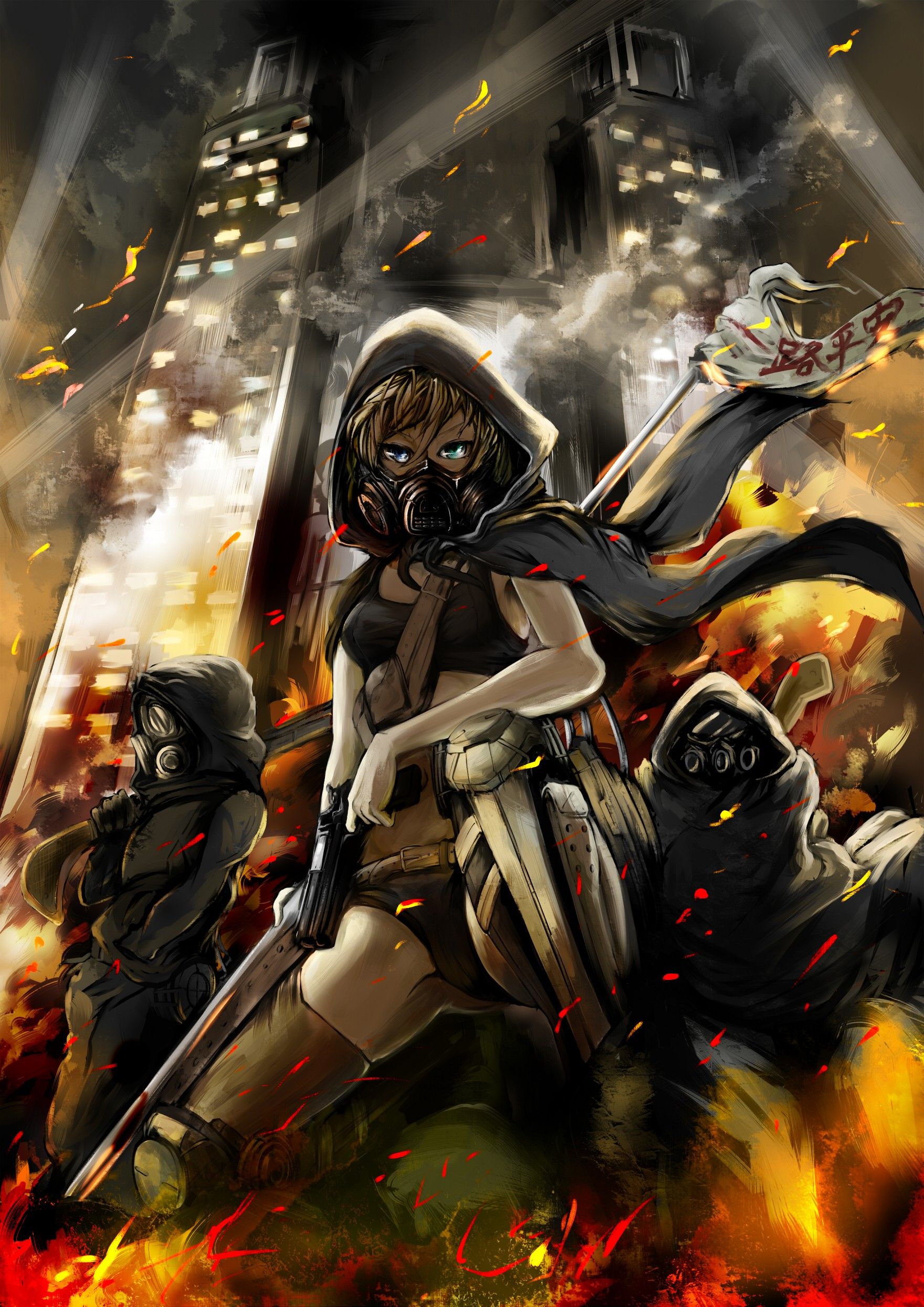 Gas Mask Anime Wallpaper