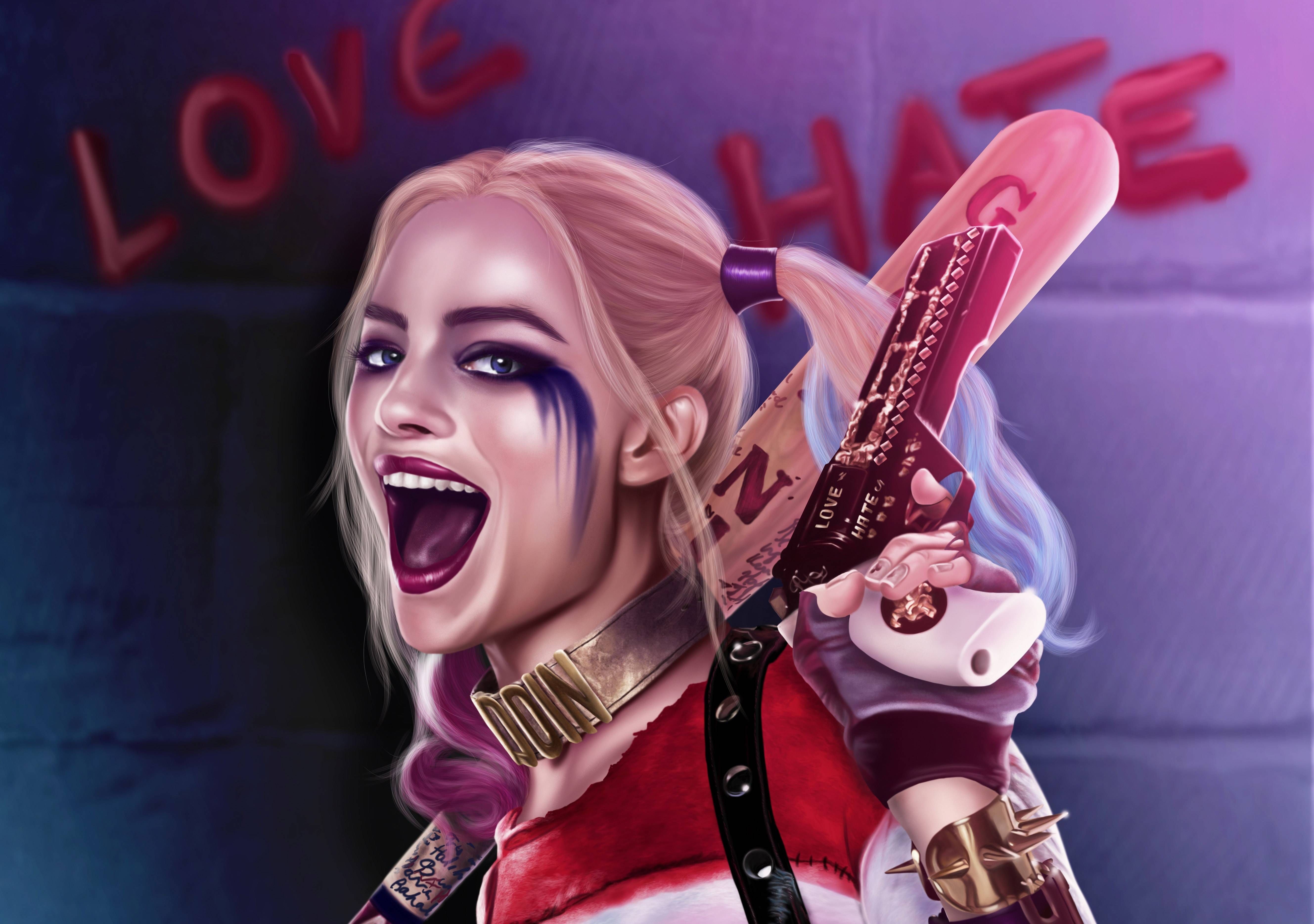 Harley Quinn Art Wallpaper Free Harley Quinn Art Background